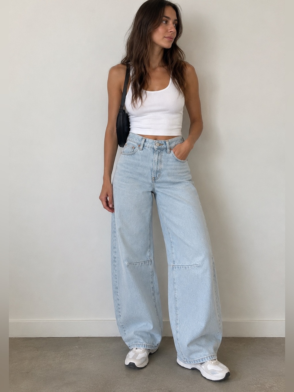 Zara Light Blue Barrel Jeans